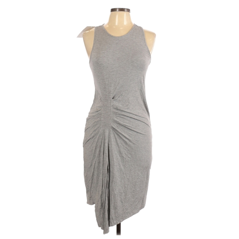 Grey sleeveless asymmetrical dress